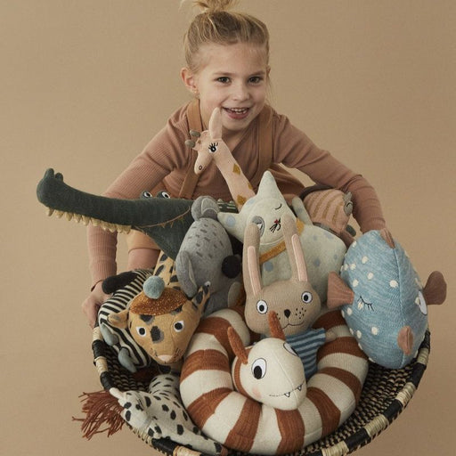 Darling - Baby Benny Cat - Off white / Pale blue par OYOY Living Design - OYOY MINI - Toddler - 1 to 3 years old | Jourès