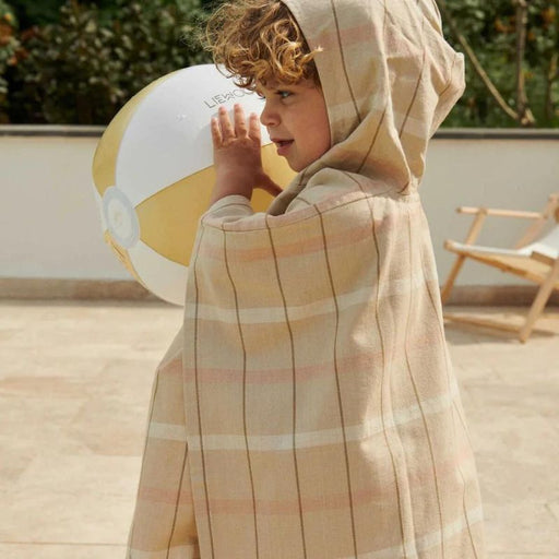 Roomie Poncho - 1Y to 6Y - White / Yellow Mellow par Liewood - Towels and Washcloths | Jourès
