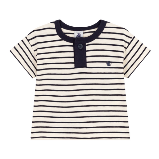 T-Shirt - 6M to 36M - Blue Stripes par Petit Bateau - T-shirts, sweaters & cardigans | Jourès