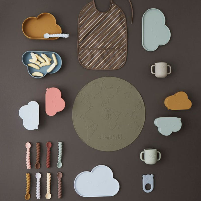 Chloe Cloud Plate & Bowl - Ice blue/Choko par OYOY Living Design - OYOY MINI - Plates & Bowls | Jourès