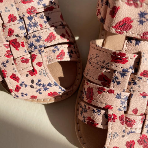 Lapinou Leather Sandals - Size 22 to 27 - Poppy par Konges Sløjd - The Flower Collection | Jourès