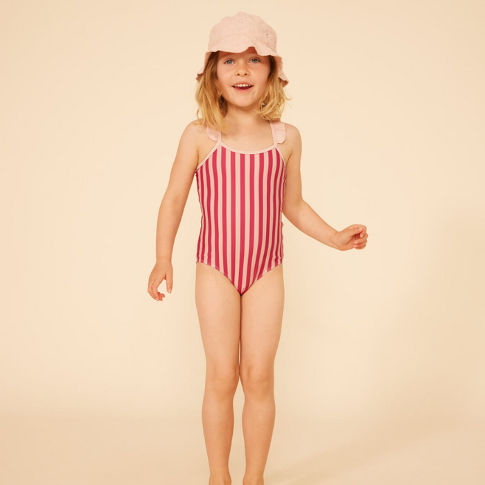 Bathing Suit - 4Y to 6Y - Red Stripes par Petit Bateau - The Sun Collection | Jourès