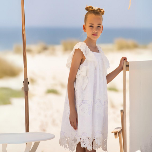White Summer Dress - 2Y to 6Y - White par Patachou - Vêtements | Jourès