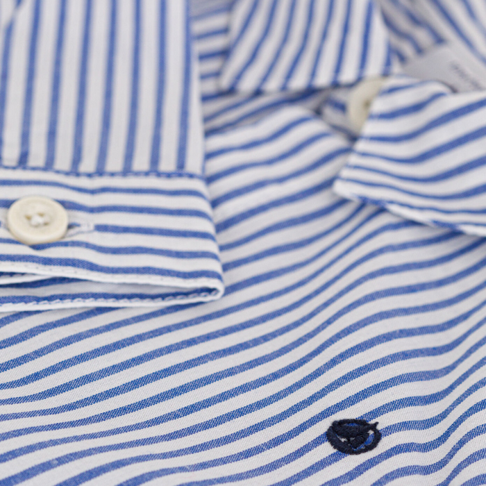 Chemise rayée - 6m à 36m - Gauloise / Marshmallow par Petit Bateau - T-shirt, Pulls & Cardigans | Jourès