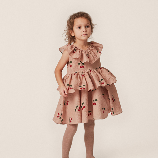 Lunella Dress - 2Y to 4Y - Ma Grande Cerise / Blush par Konges Sløjd - Dresses & skirts | Jourès