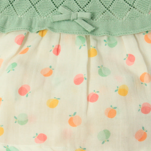 Newborn Dress and Bloomer - 1m to 12m - Green par Dr.Kid - The Flower Collection | Jourès