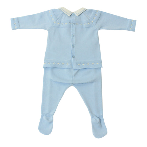 Ensemble pour nouveau-né à manches longues - 6m - Bleu Poudre par Dr.Kid - Idées-cadeaux pour baby shower | Jourès