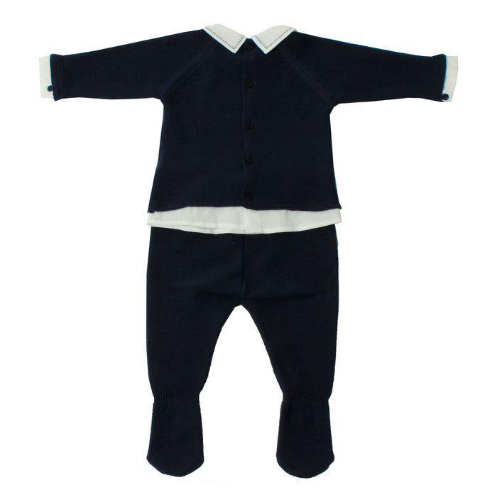 Long Sleeve Newborn Set - 1m to 3m - Navy Blue par Dr.Kid - Bodysuits, Rompers & One-piece suits | Jourès