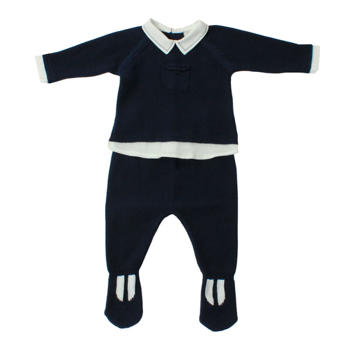 Long Sleeve Newborn Set - 1m to 3m - Navy Blue par Dr.Kid - Dr.Kid | Jourès