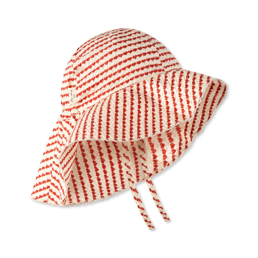 Milli Frill Summer Hat - 0 to 9m - Heart par Konges Sløjd - Sun hats | Jourès