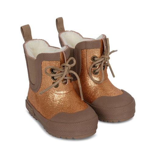 Winter Rubber Thermo Boots - Size 22 to 29 - Glitter / Tan par Konges Sløjd - Shoes | Jourès