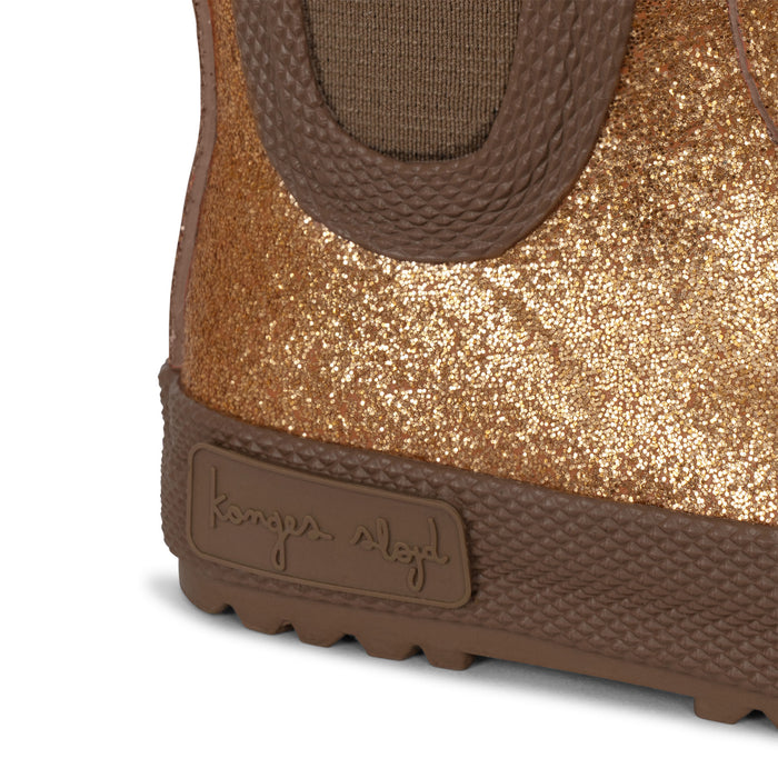 Winter Rubber Thermo Boots - Size 22 to 29 - Glitter / Tan par Konges Sløjd - Outerwear | Jourès