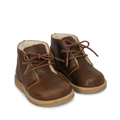 Woolie Leather Boots - Size 22 to 25 - Cognac par Konges Sløjd - Shoes | Jourès
