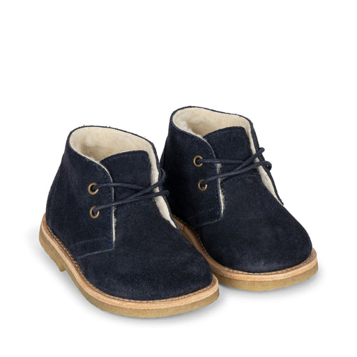Woolie Leather Boots - Size 22 to 25 - Blue Nights par Konges Sløjd - Shoes | Jourès
