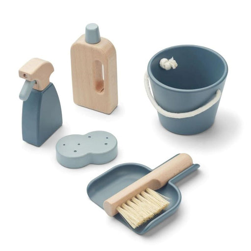Kimbie Wooden Cleaner Set - Whale blue par Liewood - Wooden toys | Jourès