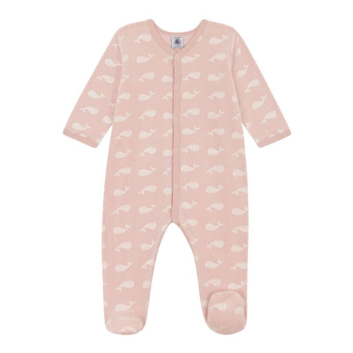 Pyjama en coton biologique Dors-bien - 1m à 6m - Saline / baleines par Petit Bateau - Combinaisons, pyjamas et gigoteuse | Jourès