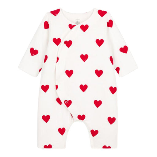 Long Sleeves Pyjama - 1m to 18m - Hearts par Petit Bateau - Pajamas, Baby Gowns & Sleeping Bags | Jourès