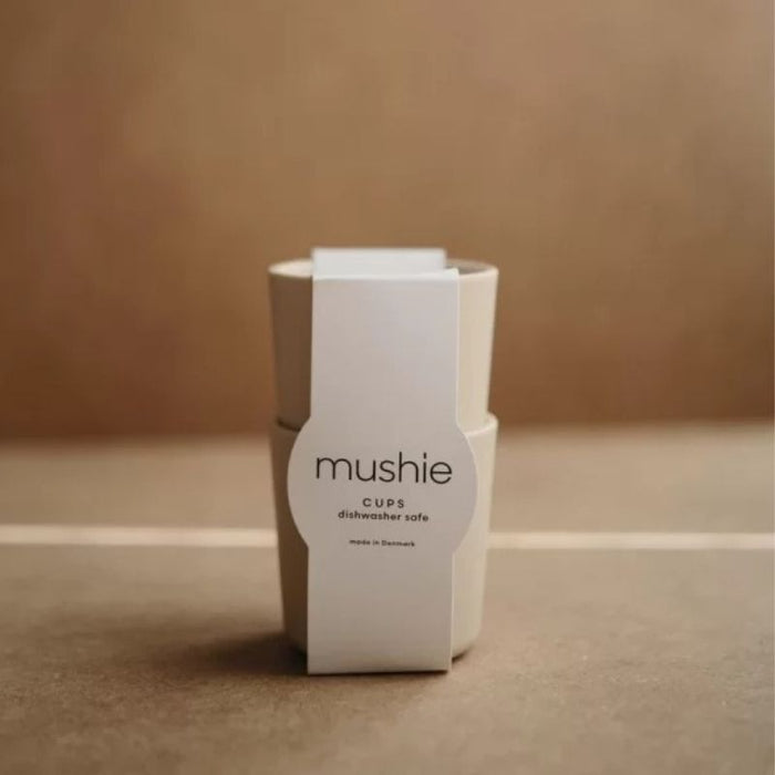 Dinnerware Cup for Kids - Set of 2 - Vanilla par Mushie - Mushie | Jourès