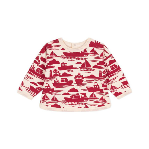 Coton ouaté - 6m à 36m - Bateaux rouges par Petit Bateau - T-shirt, Pulls & Cardigans | Jourès