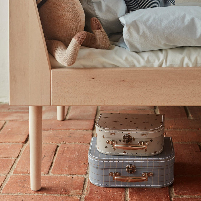 Mini valise Tigre &amp; Grille - Lot de 2 - Bleu &amp; Argile par OYOY Living Design - Décoration | Jourès