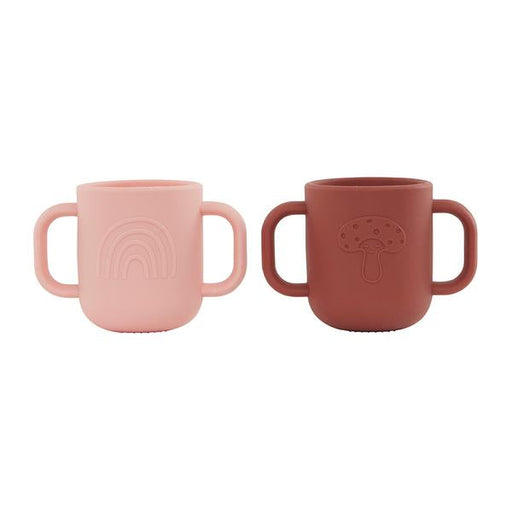 Kappu Cup - Pack of 2 - Coral / Nutmeg par OYOY Living Design - OYOY MINI - Cups, Sipping Cups and Straws | Jourès