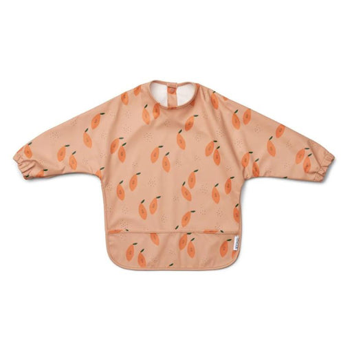 Merle Cape Bib With Long Sleeves - Papaya / Pale tuscany par Liewood - Baby Bottles & Mealtime | Jourès