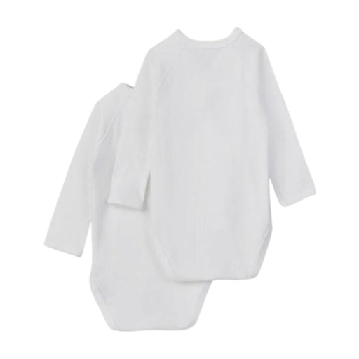 Long sleeves Cotton Bodysuits - 1m to 6m - Pack of 2 - White par Petit Bateau - Gifts $50 or less | Jourès