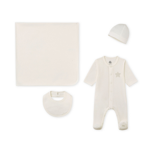 Organic Cotton Baby Gift Set - Newborn to 6m - Pack of 4 par Petit Bateau - Winter Collection | Jourès