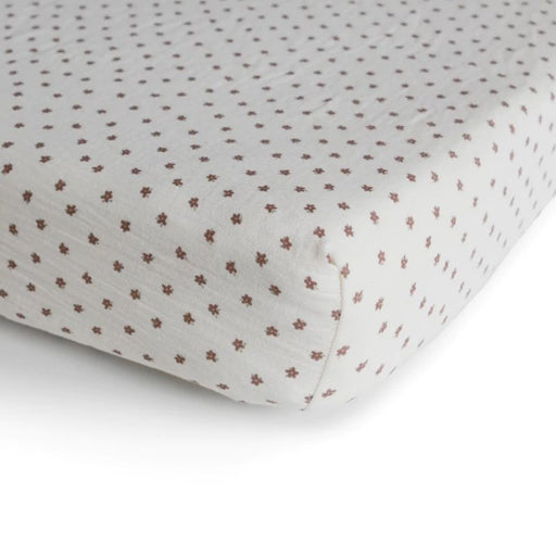 Mushie Extra Soft Muslin Crib Sheet - Bloom par Mushie - Mushie | Jourès