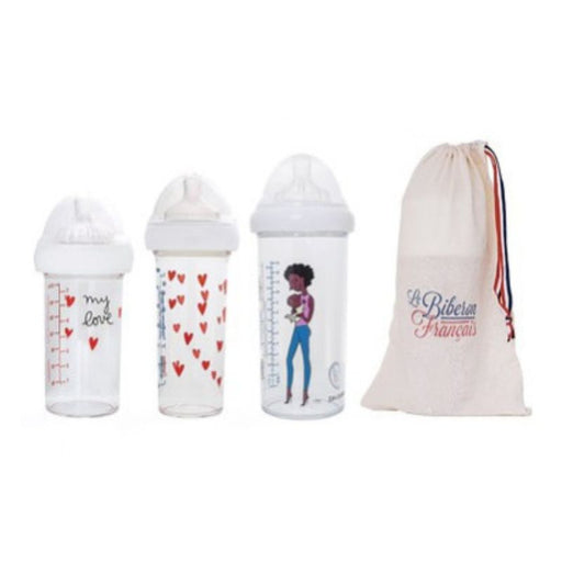 Baby bottle - Afro Mom - Set of 3 par Le Biberon Francais - Le Biberon Francais | Jourès