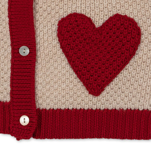 Arc Knit Cardigan - 12m to 3T - Heart mix par Konges Sløjd - T-shirts, sweaters & cardigans | Jourès