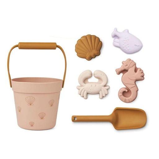 Silicone Dante beach set - Sea creatures / Pale tuscany multi mix par Liewood - Toddler - 1 to 3 years old | Jourès