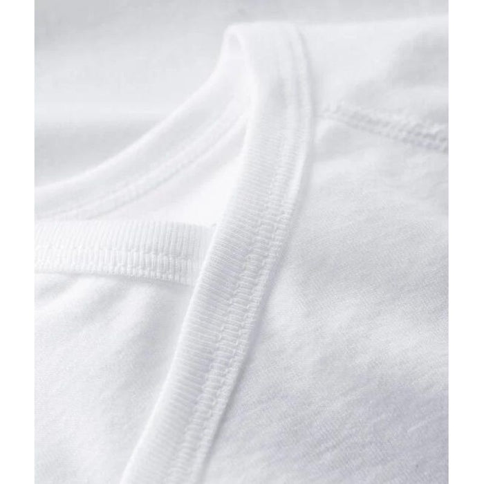 Long sleeves Cotton Bodysuits - 1m to 6m - Pack of 2 - White par Petit Bateau - Bodysuits, Rompers & One-piece suits | Jourès