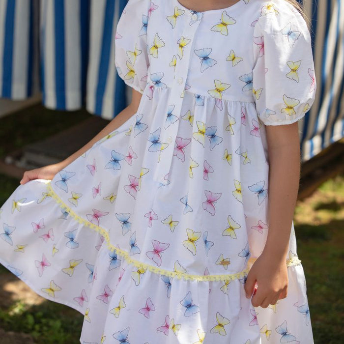 Dress - 6m to 4T - White Butterflies par Patachou - Dresses & skirts | Jourès