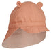 Gorm Reversible Seersucker Sun Hat - 0m to 2Y - Tuscany rose / Sandy par Liewood - Liewood - Clothes | Jourès