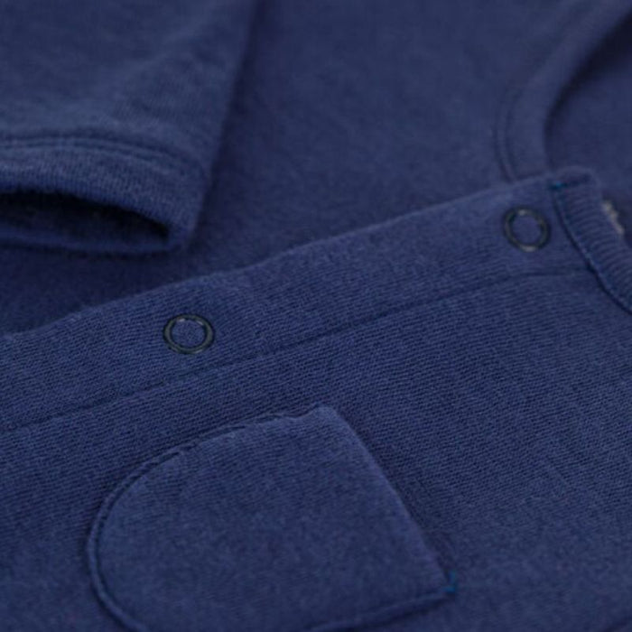 Long Sleeves Pyjama - 1m to 18m - Chaloupe Blue par Petit Bateau - Pajamas | Jourès