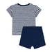Ensemble short et t-shirt - 1m à 18m - 2 pièces - Bleu / Rayé par Petit Bateau - Pantalons & Shorts | Jourès
