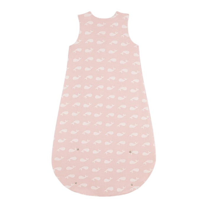 Organic Cotton Sleeping Bag for Baby - Newborn to 36m - Pink Whales par Petit Bateau - Pajamas, Baby Gowns & Sleeping Bags | Jourès