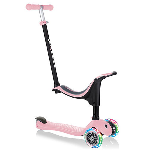 GO•UP 4 in 1 scooter with Lights - Pastel Pink par GLOBBER - The Dream Collection | Jourès