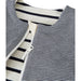 Striped Reversible Cotton Sleeping Bag - Eggshell/Abyss par Petit Bateau - Pajamas, Baby Gowns & Sleeping Bags | Jourès