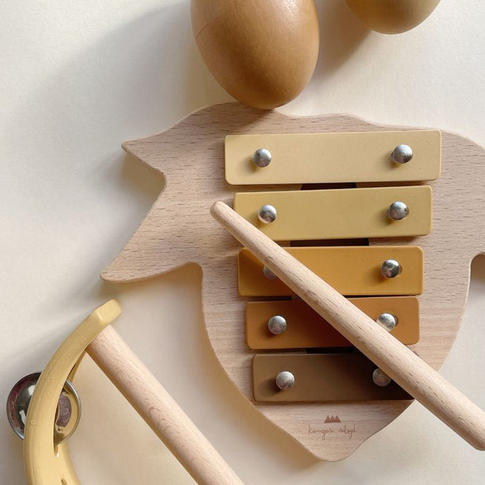 Wooden Musical Set - Lemon par Konges Sløjd - Musical toys | Jourès