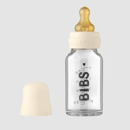 BIBS Baby Glass Bottle Complete Set Latex - 110ml - Ivory par BIBS - Baby Bottles | Jourès