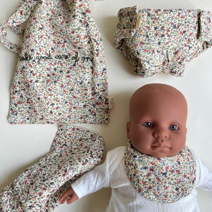 Ensemble accessoires pour poupée - Louloudi par Konges Sløjd - Fleurs en folie  | Jourès