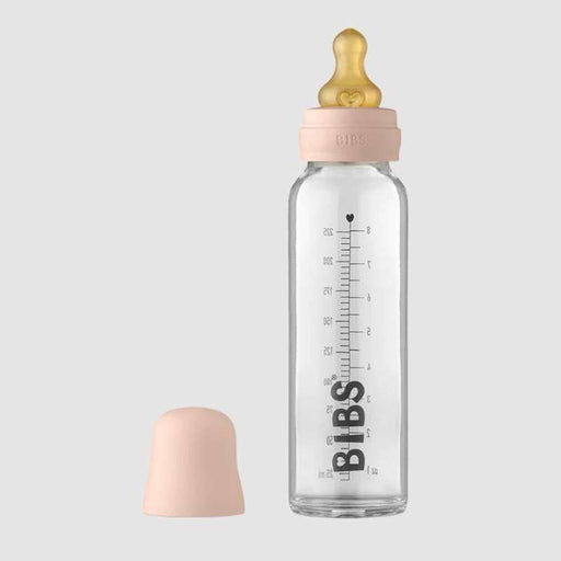 BIBS Baby Glass Bottle Complete Set Latex - 225ml - Blush par BIBS - Baby Bottles | Jourès