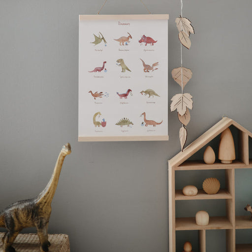 Educational Dinosaurs Poster - 11x17 par Mushie - Wall Decor | Jourès