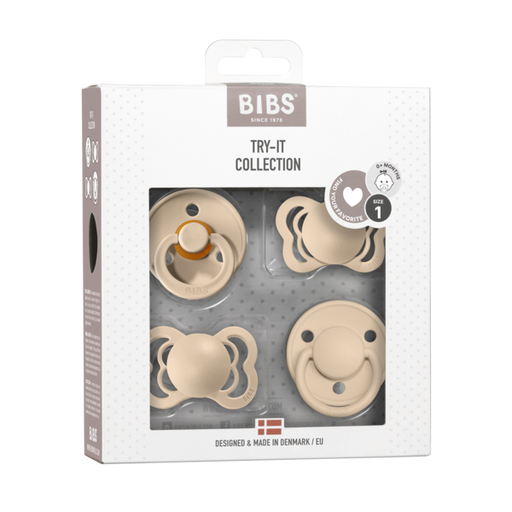 BIBS 0-6 Months Try-it Pacifier Collection - Vanilla par BIBS - Pacifiers & Pacifiers Case | Jourès