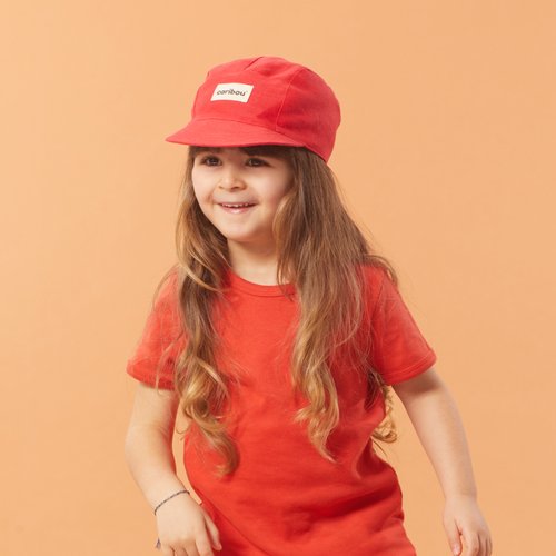 Caribou 5-panel linen Cap - Kids - S,M,L - Poppy par Caribou - Sun hats | Jourès