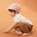 Caribou 5-panel linen Cap - Kids - S - Pink par Caribou - Swimsuits & Sun Hats | Jourès