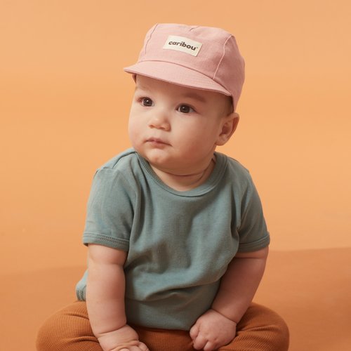 Caribou 5-panel linen Cap - Kids - S - Pink par Caribou - Swimsuits & Sun Hats | Jourès