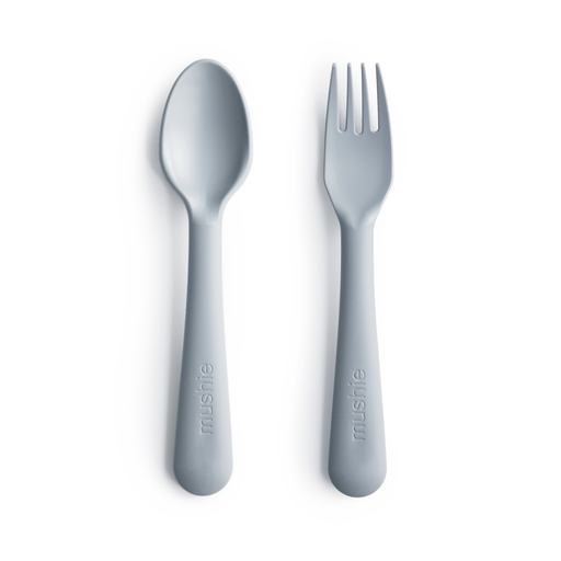 Kids Fork and Spoon Set - Cloud par Mushie - Cutlery | Jourès